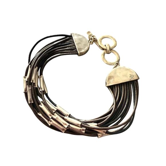 Silpada 925 Sterling Silver Multi Strand Toggle Bracelet - Picture 1 of 13